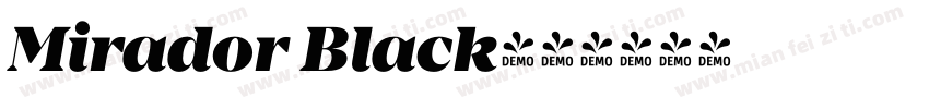 Mirador Black字体转换